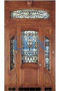 дверь парадная с массивом сосны