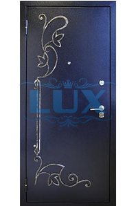 антивандальная металлическая дверь с кованым узором