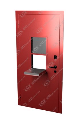 дверь с кассовым модулем, окрас hammerite