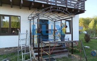 конструкция навеса над крыльцом